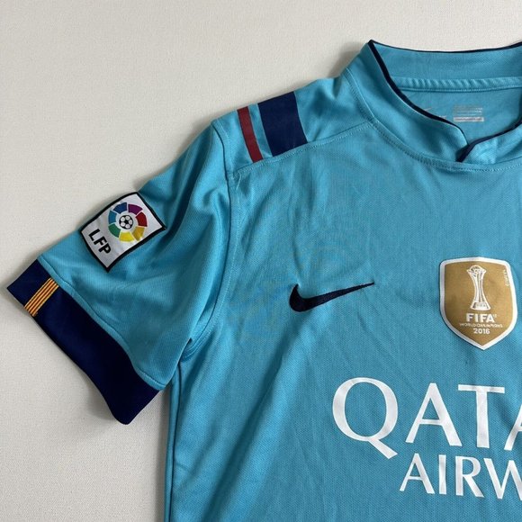 NIKE FC BARCELONA NIGHT RISING THIRD JERSEY 2016 MEN SIZE MEDIUM‎ SOCCER￼ FUTBOL - Picture 4 of 11